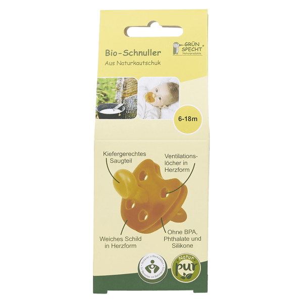 Grünspecht Bio Schnuller aus Naturkautschuk