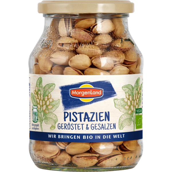 MorgenLand Bio Pistazien geröstet &amp; gesalzen im Glas