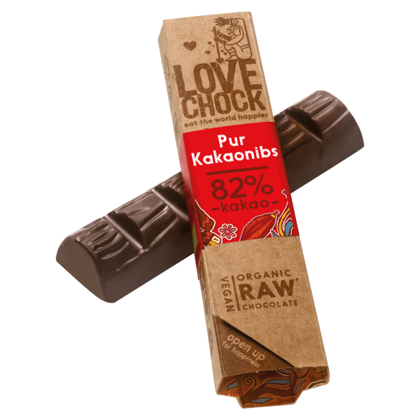 Bio Raw Pur Kakaonibs Schokoriegel