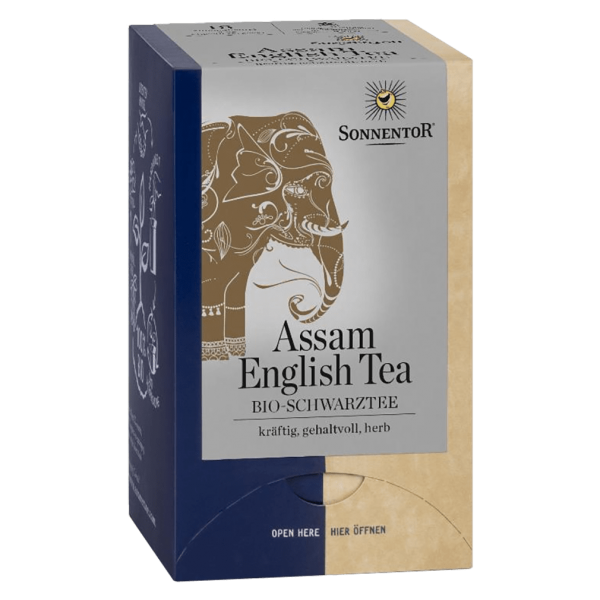 Sonnentor Bio Assam English Tea Schwarztee, Doppelkammerbeutel
