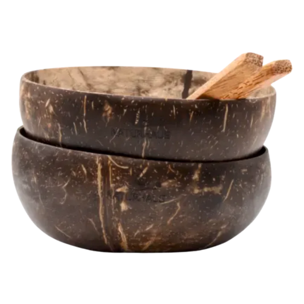 NaturGut Kokosnuss Schalen-Set (2 Schalen + 2 Löffel)