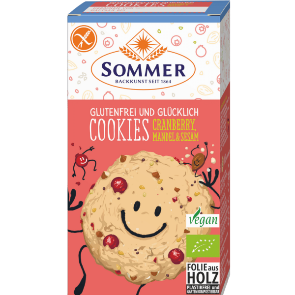 Sommer Bio Cookies Cranberry, Glutenfrei