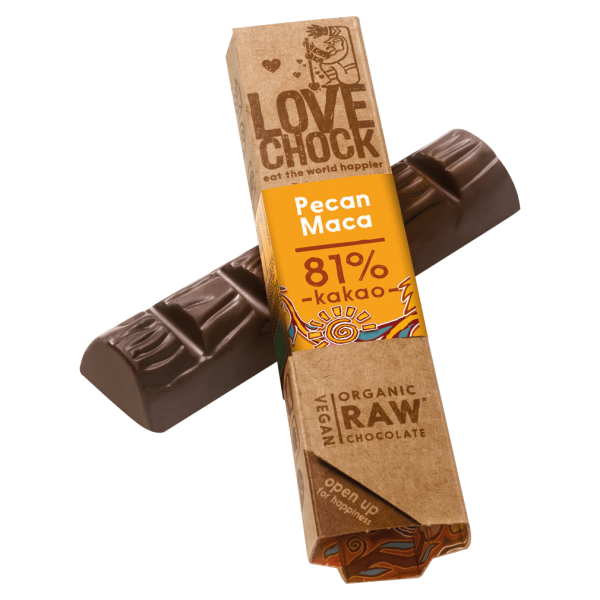 Bio Raw Pecan-Maca Schokoriegel