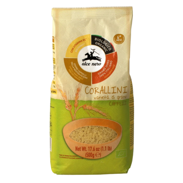 Alce Nero Bio Corallini Pastina aus Cappelli-Hartweizen, 500 g