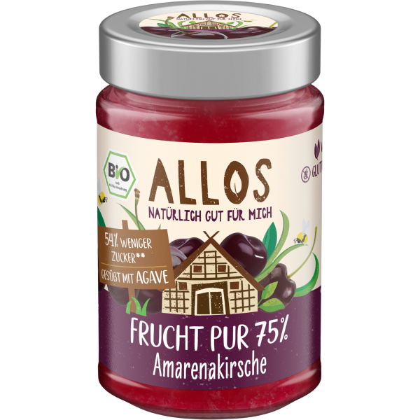 Allos Bio Frucht Pur 75% Amarenakirsche