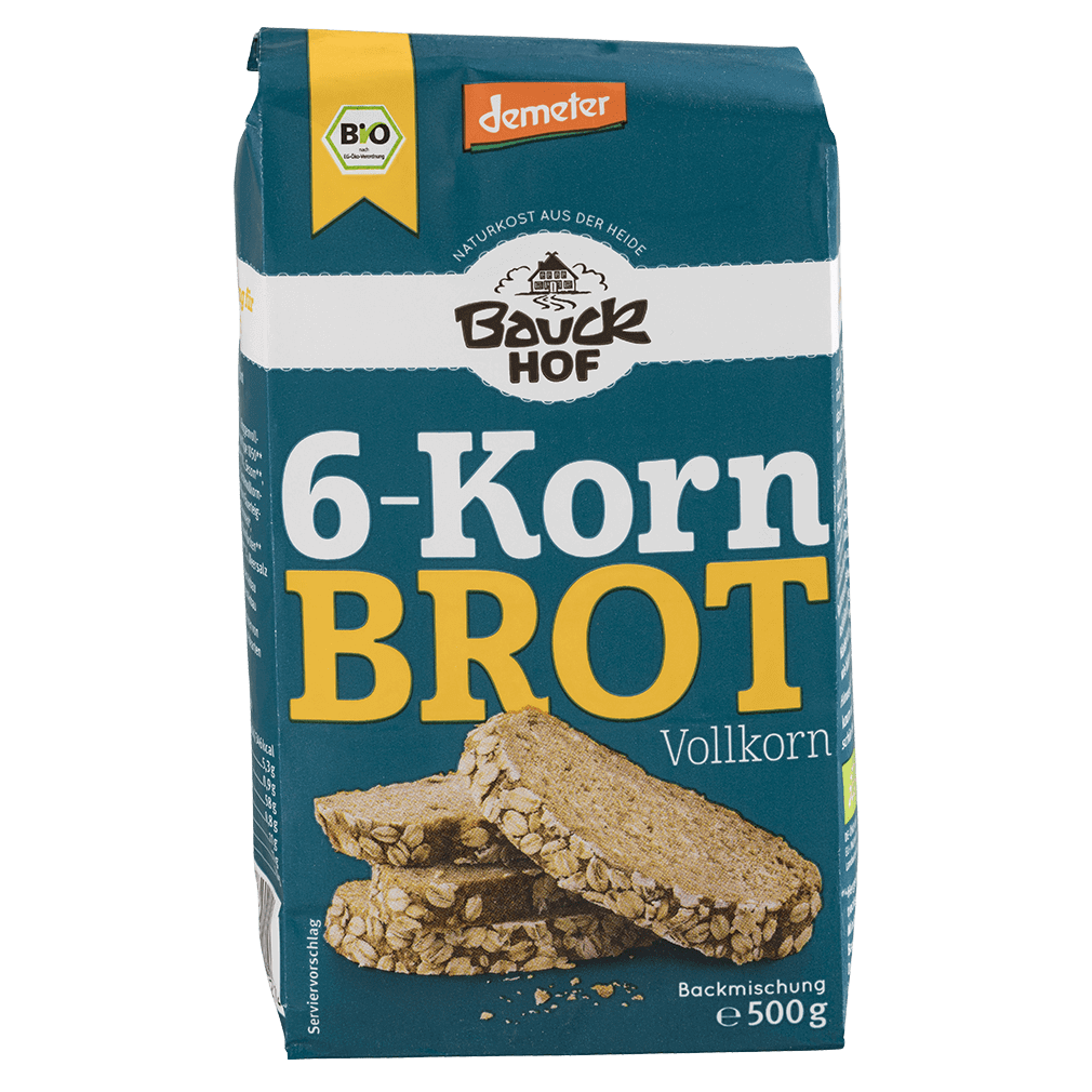 Bauckhof Bio 6-Korn Brot Vollkorn Backmischung - greenist,de