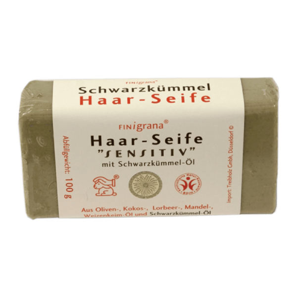 Finigrana Aleppo Haarseife sensitiv mit Schwarzkümmelöl