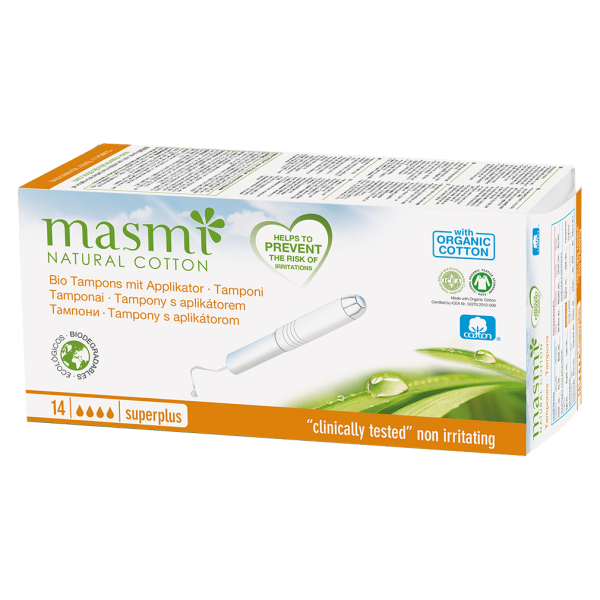 Masmi Organic Care Bio Tampons Super Plus mit Applikator