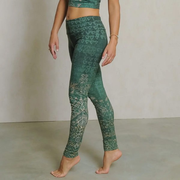 Spirit of Om Yoga-Leggings Buddhi smaragd
