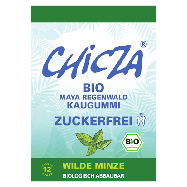 Chicza Bio Chicza Kaugummi Wilde Minze, zuckerfrei