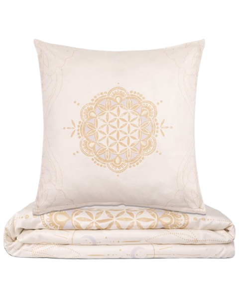 Spirit of Om Biber-Bettwäsche Light Dream - creme