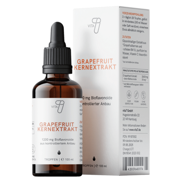 vita7 Grapefruitkernextrakt Tropfen, 100 ml MHD 09.05.2025