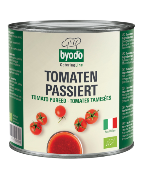 byodo Bio Tomaten, passiert ca. 8-10 Brix