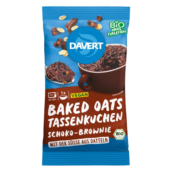 Davert Bio Baked Oats Tassenkuchen Schoko-Brownie