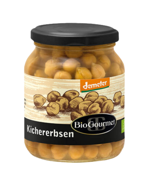 BioGourmet Bio Kichererbsen im Glas, 330g