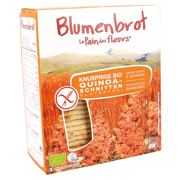 Blumenbrot Bio Knusprige Quinoa-Schnitten glutenfrei MHD 24.01.2024