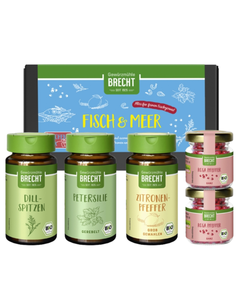 Gewürzmühle Brecht Bio Geschenkbox Fisch &amp; Meer