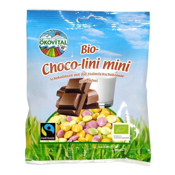 Ökovital Bio Choco lini mini, Schokolinsen