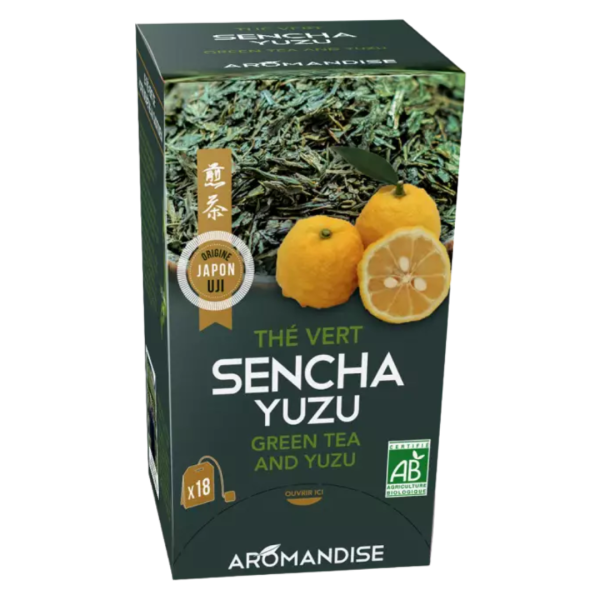 AROMANDISE Bio Uji Sencha und Yuzu, 18 Beutel