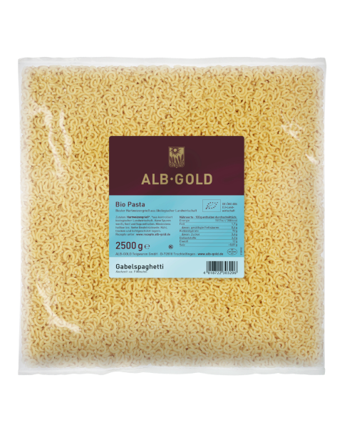 Alb-Gold Bio Hartweizen Pasta Gabelspaghetti, 2,5 kg