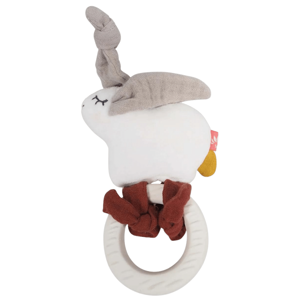 Beißring Hase mit Rassel