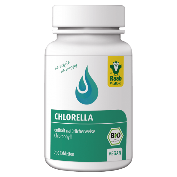Raab Vitalfood Bio Chlorella Tabletten, 200 Stück