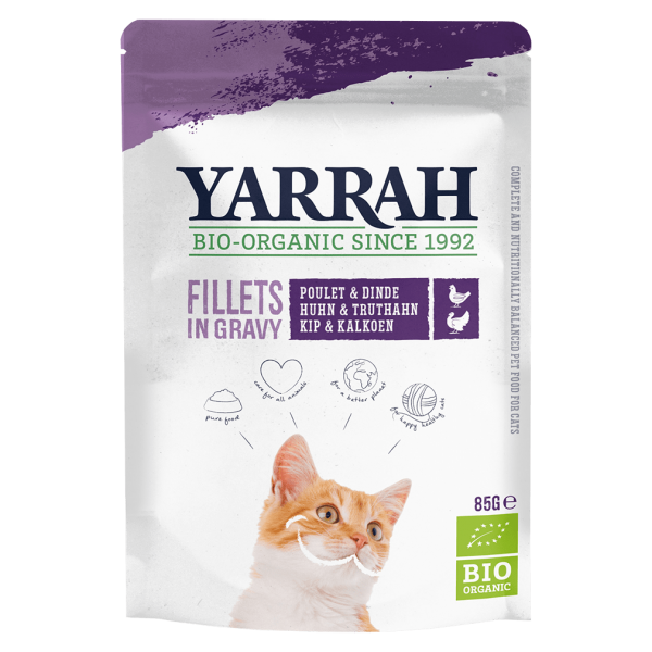 Yarrah Bio Katzen Pouch Filets Truthahn in Soße MHD 14.03.2024