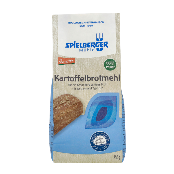 Spielberger Bio Kartoffelbrotmehl, Weizenmehl Type 812, 750g