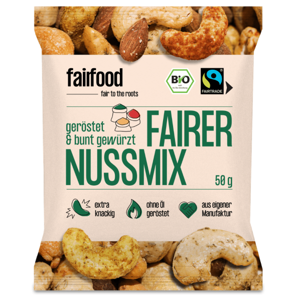 fairfood Bio Fairer Nussmix geröstet & bunt gewürzt