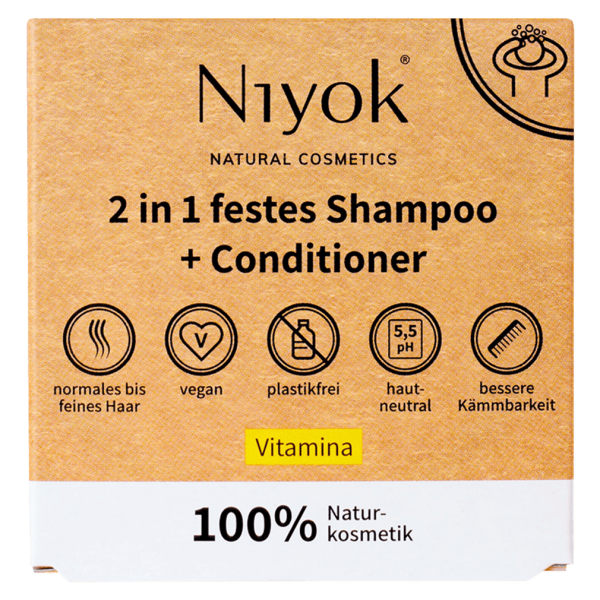 Niyok 2 in1 festes Shampoo + Conditioner - vitamina