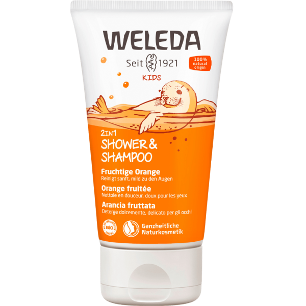 Weleda Kids 2in1 Shower &amp; Shampoo Fruchtige Orange