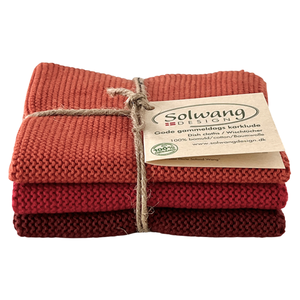 Solwang Design Bio Wischtücher, Rottöne
