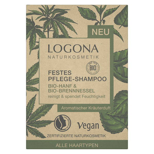 Festes Pflege Shampoo Bio-Hanf & Bio-Brennnessel von Logona bei