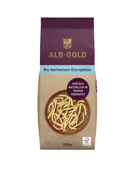Alb-Gold Bio Hartweizen Eierspätzle , 500 g