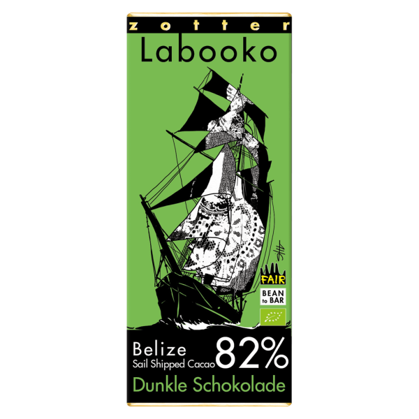 Zotter Bio Labooko - 82% Belize Sail Shipped