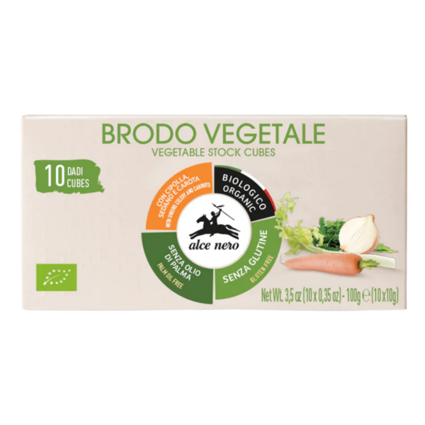 Alce Nero Bio Gemüsebrühwürfel ohne Palmöl, 10 Stück, 100g