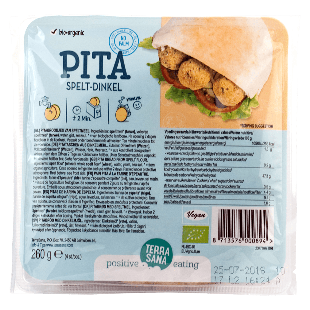 Bio Fladenbrot Pita Dinkel von TerraSana bei greenist.de