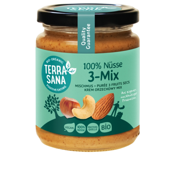 TerraSana Bio 3-Mix Mischmus ohne Erdnüsse, 250g