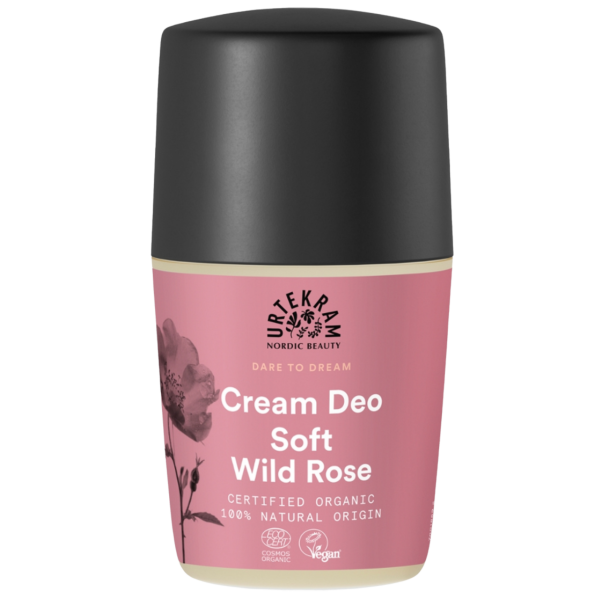 Urtekram Soft Wild Rose Creme Deo Roll-On, 50ml