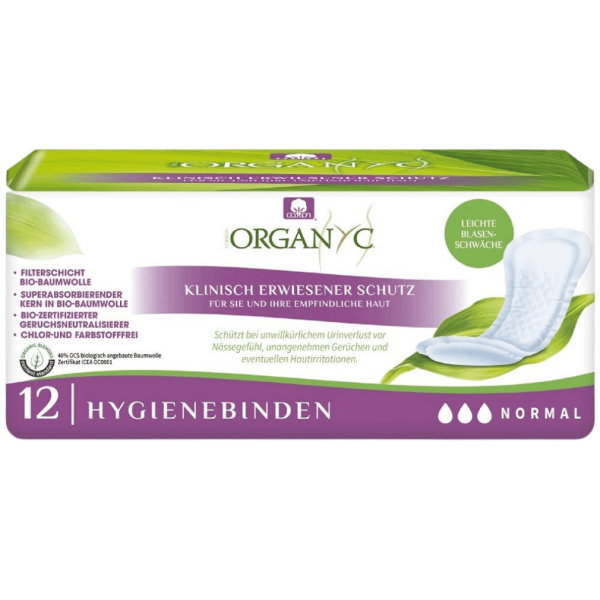 Organyc Hygienebinden Normal für leichte Inkontinenz