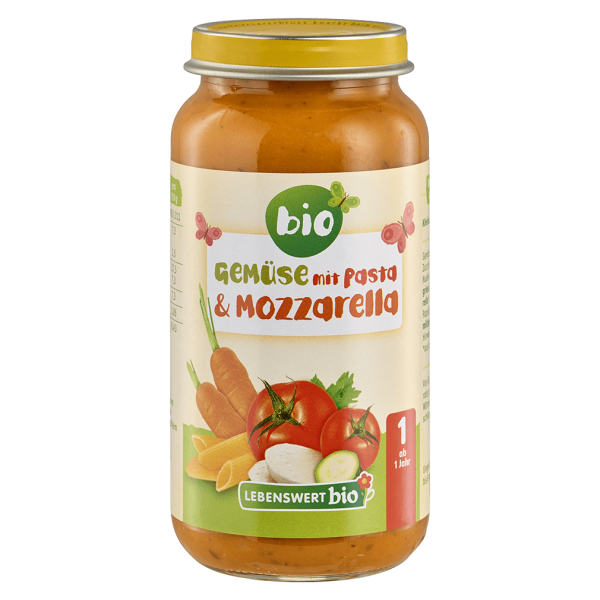 Lebenswert bio Bio Gemüse mit Pasta &amp; Mozzarella