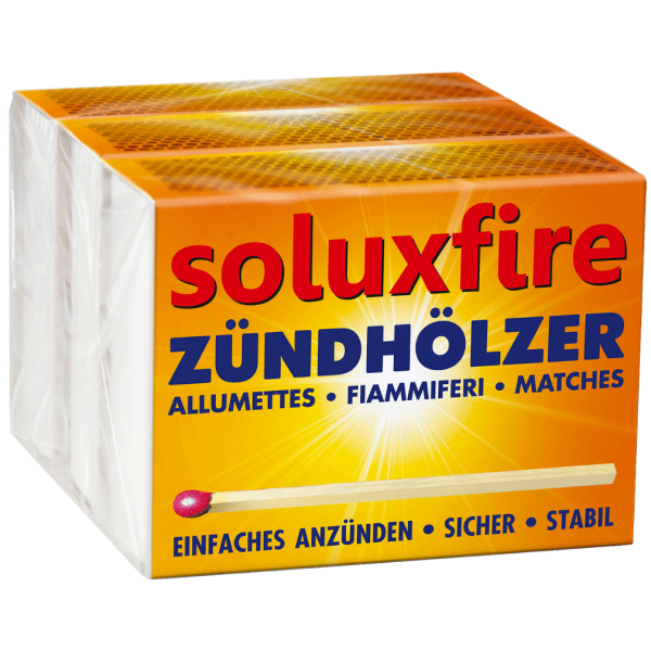 soluxfire Zündhölzer 3x 100 St