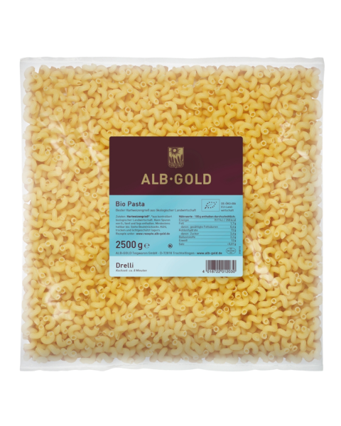 Alb-Gold Bio Hartweizen Pasta Drelli