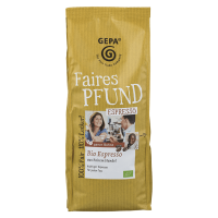 GEPA Bio Espresso Bohne, Faires Pfund, 500g GEPA Bio Espresso Bohne, Faires Pfund, 500g