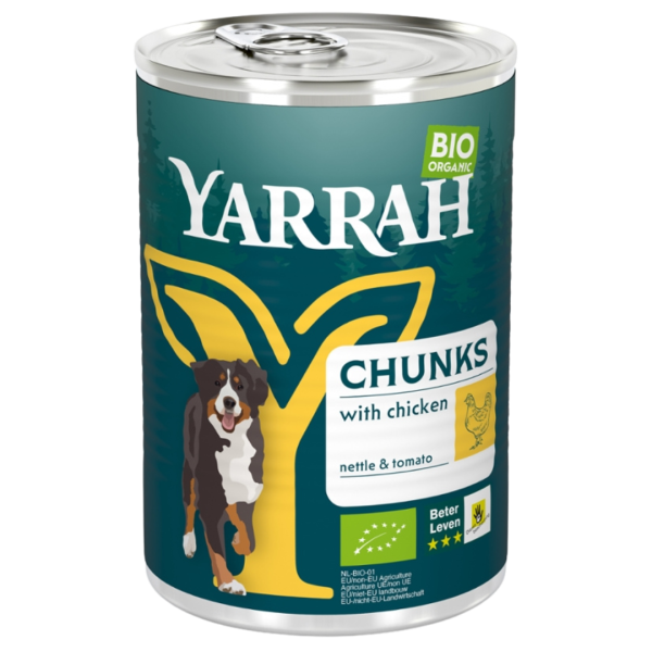 Yarrah Bio Hundefutter Bröckchen Huhn in Soße