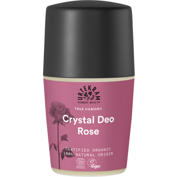 Urtekram Rose Crystal Deo Roll-On mit Mineralsalz, 50ml