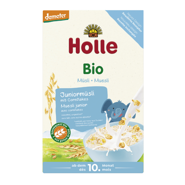 Holle Bio-Juniormüsli Mehrkorn mit Cornflakes, 250g MHD 28.04.2024