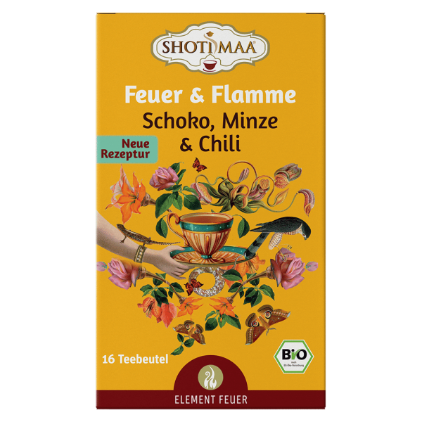 Shotimaa Bio Feuer &amp; Flamme Schoko, Minze &amp; Chili Tee