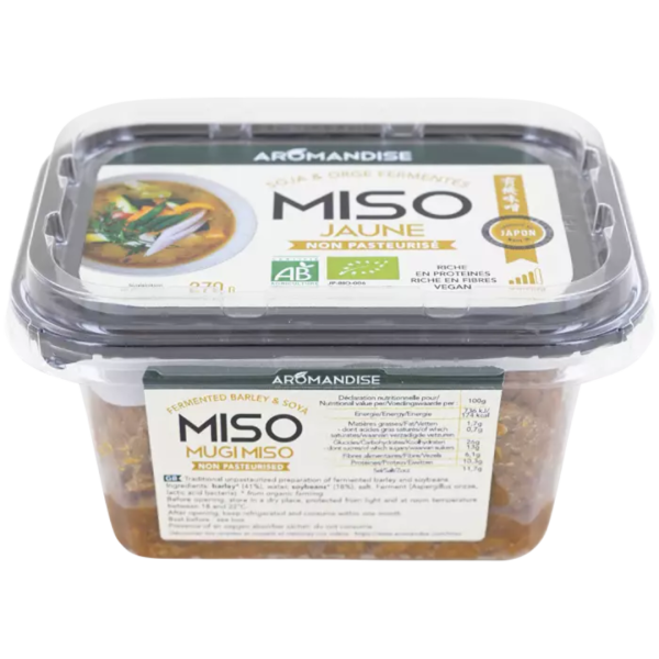 AROMANDISE Bio Gelbe Gersten-Miso Unpasteurisiert, 270g