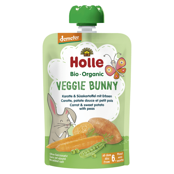 Holle Bio Veggie Bunny, Karotte Süßkartoffel Erbse